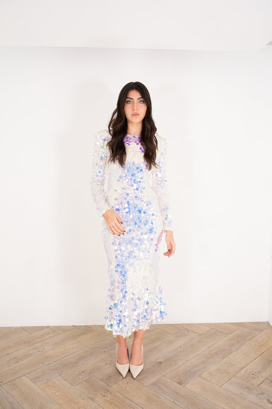 Multi Sequin Mermaid Dress