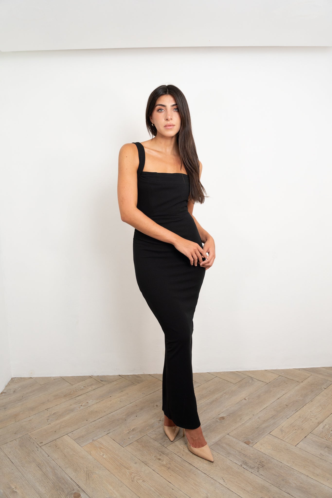Black Pencil Maxi Dress
