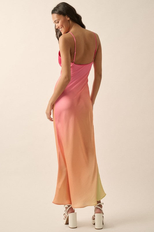 Pink Gradient Midi Dress