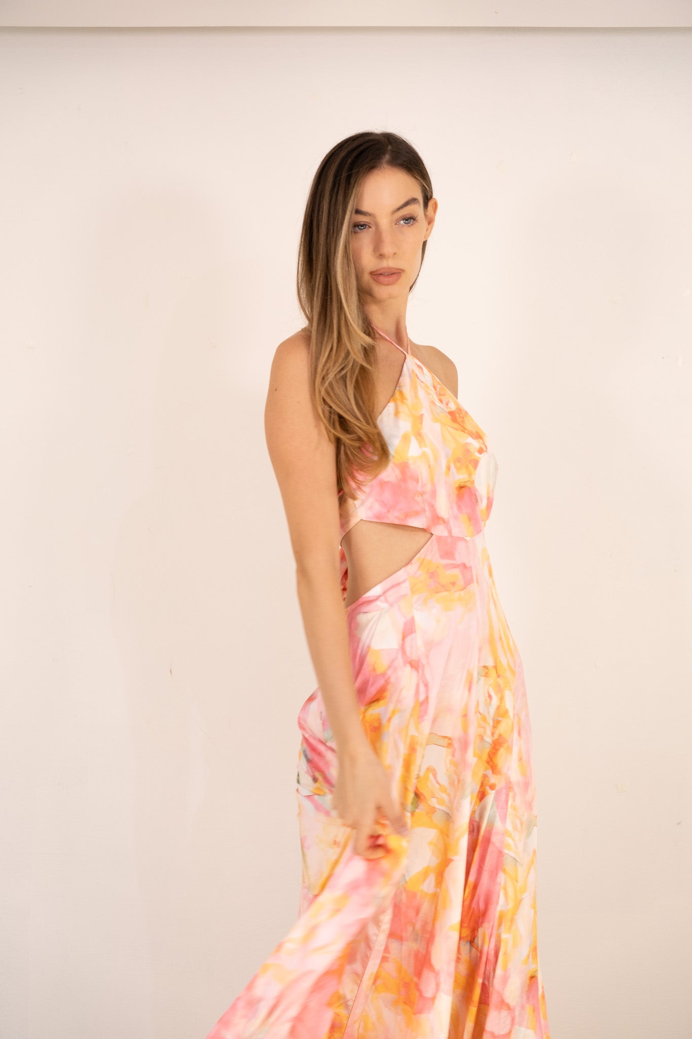 Pastel Multi Halter Dress