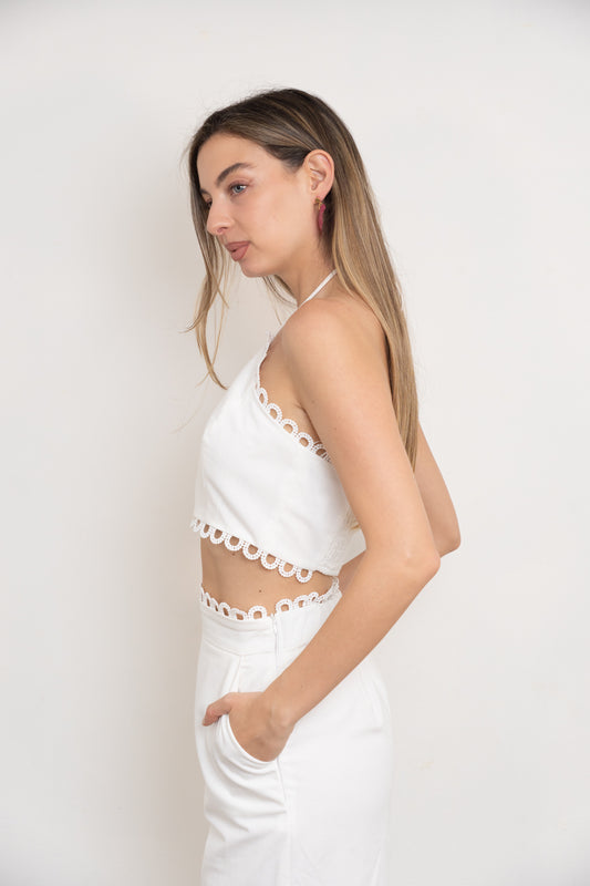 Off White Scallop Set