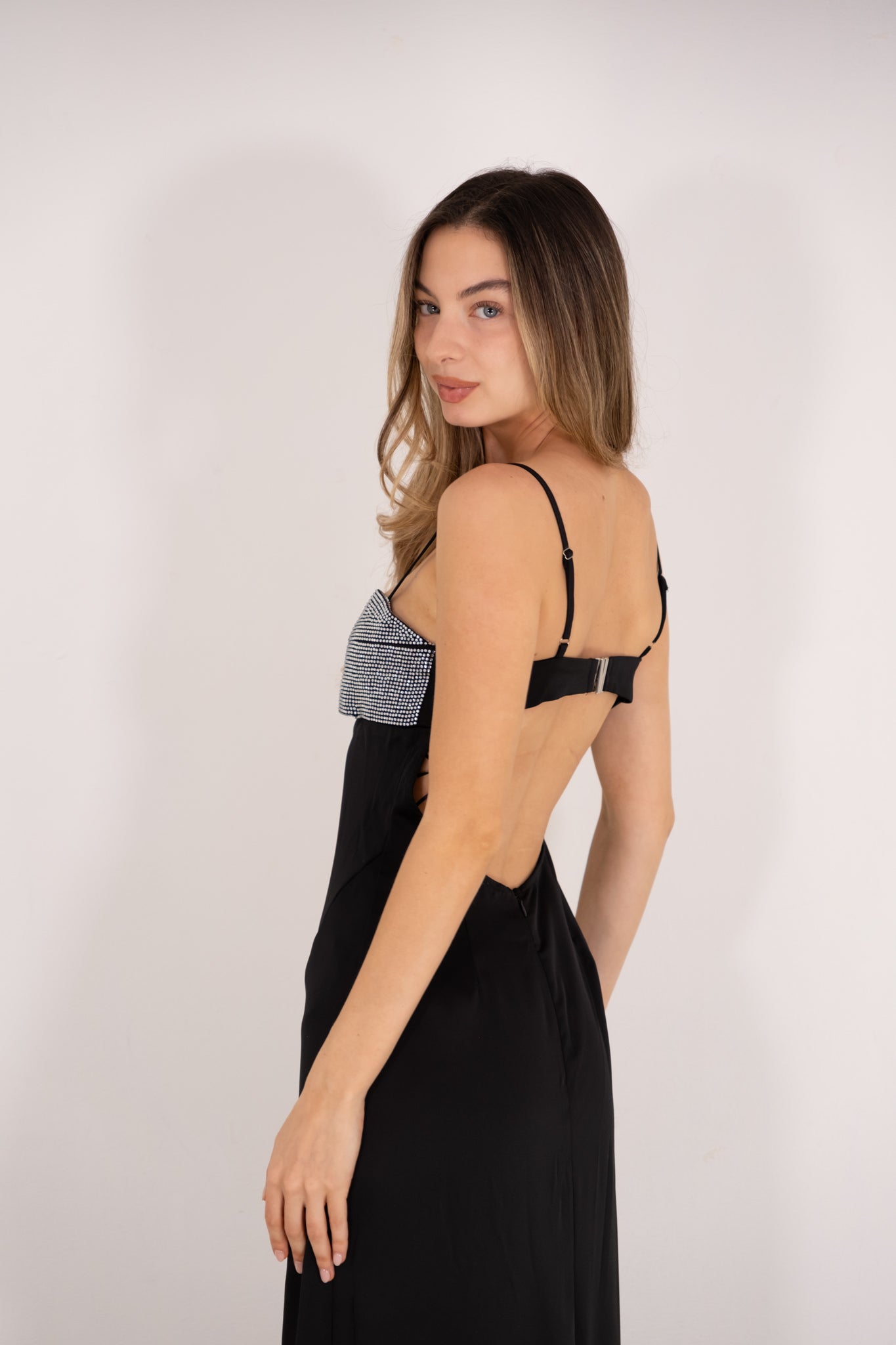 Black Silver Eternity Dress