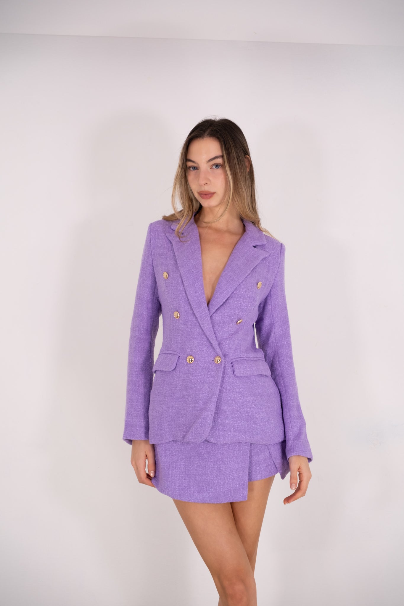 Lavender Blazer Skort Set