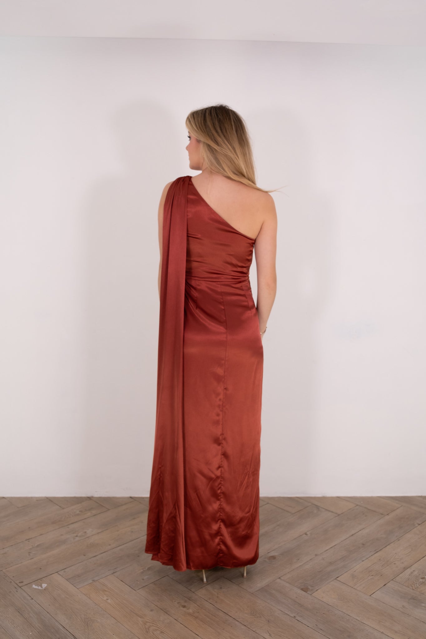 Rust Satin Dress
