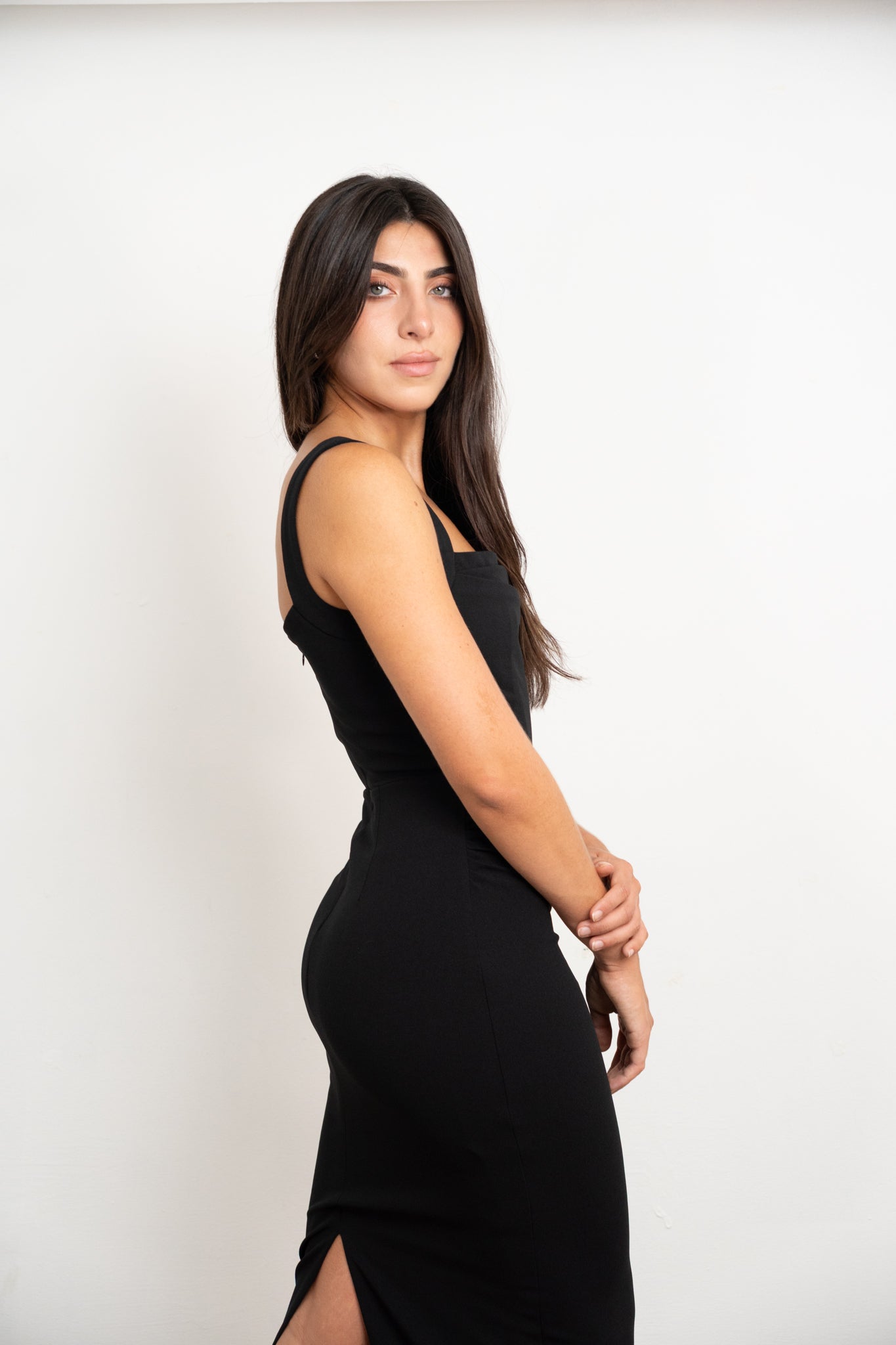 Black Pencil Maxi Dress