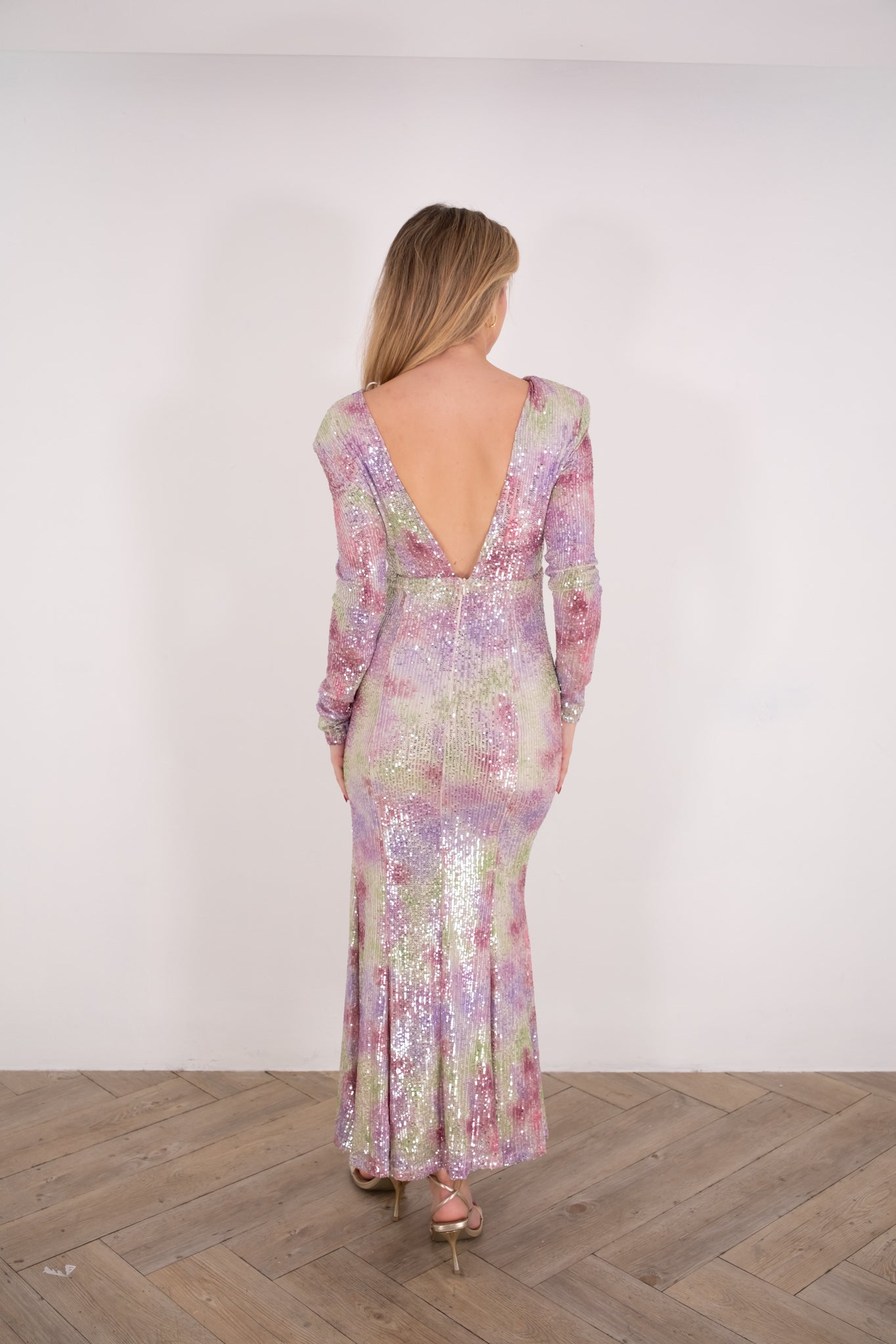 Lavender Multi Sequin Dress