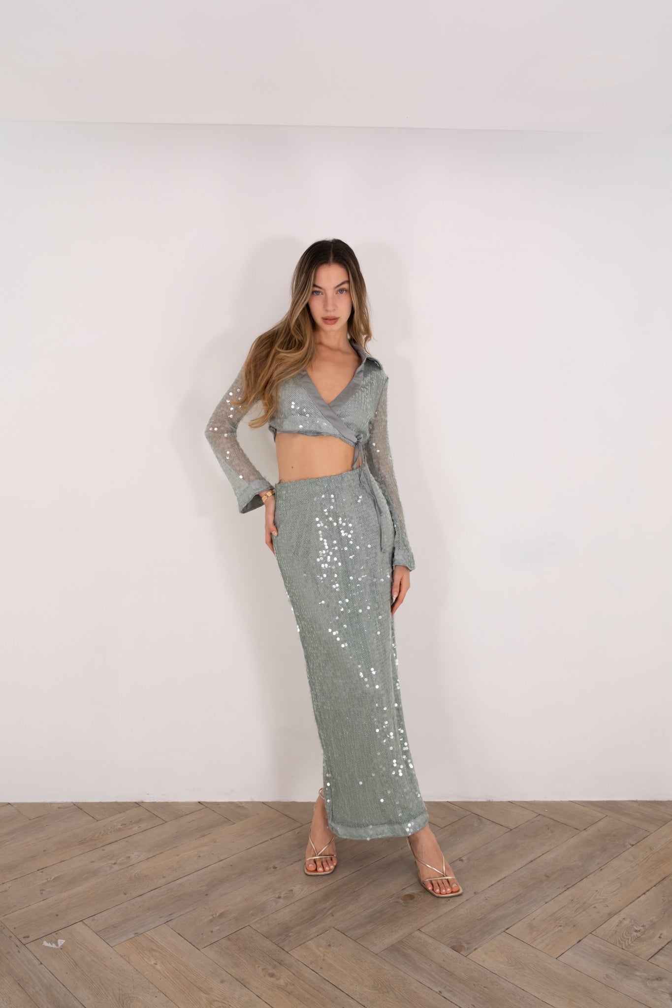 Sage Sequin Set
