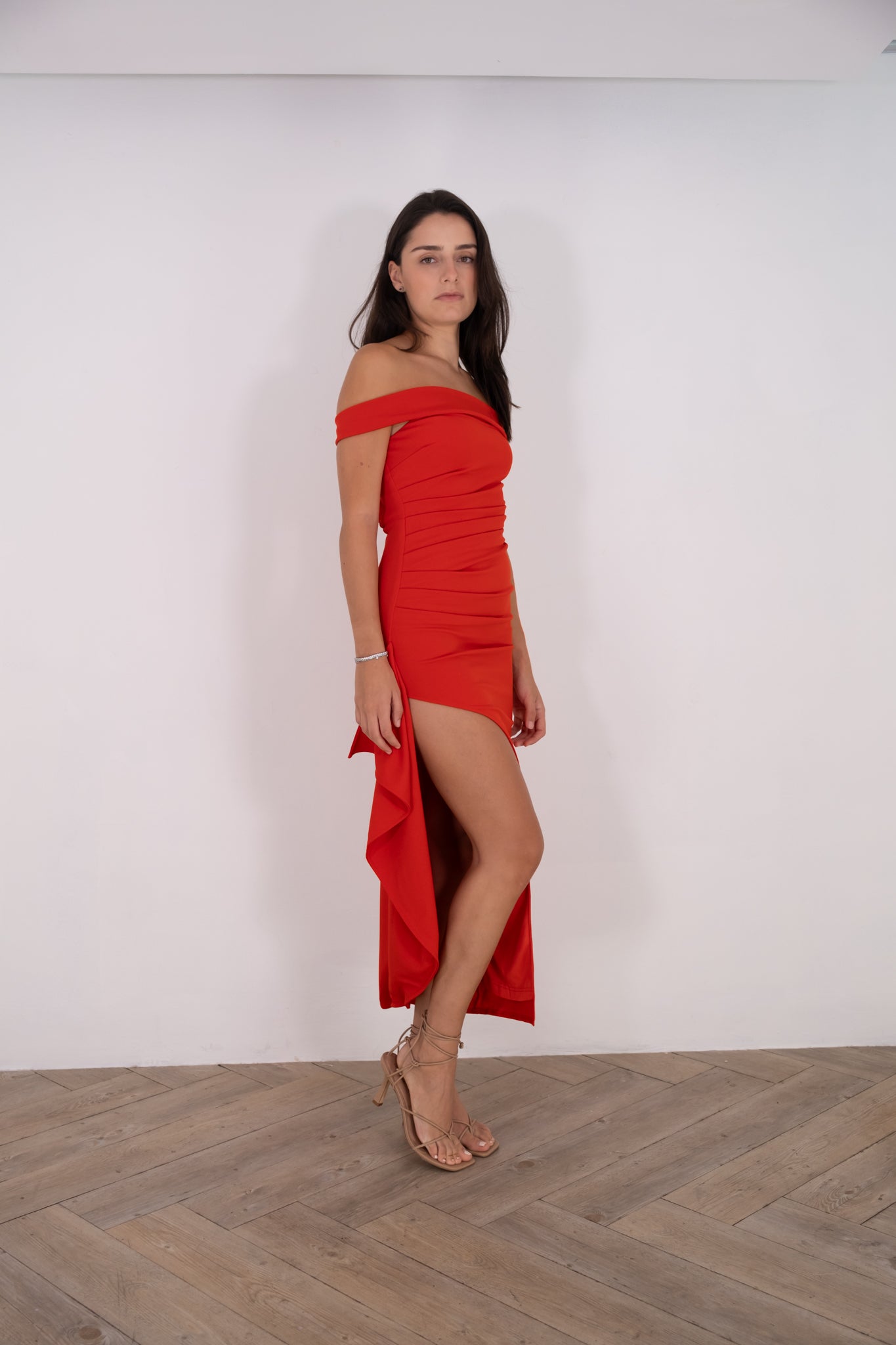 Red Off Shoulder Dress