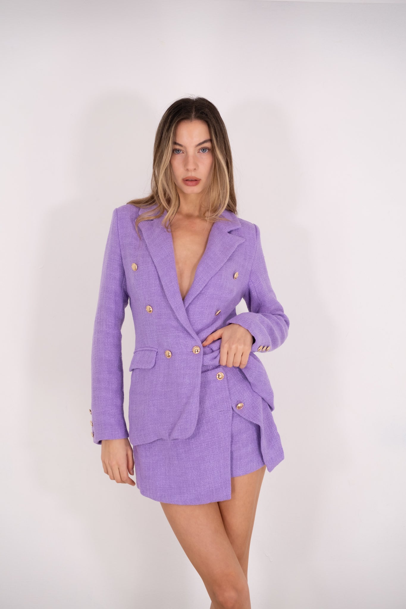 Lavender Blazer Skort Set