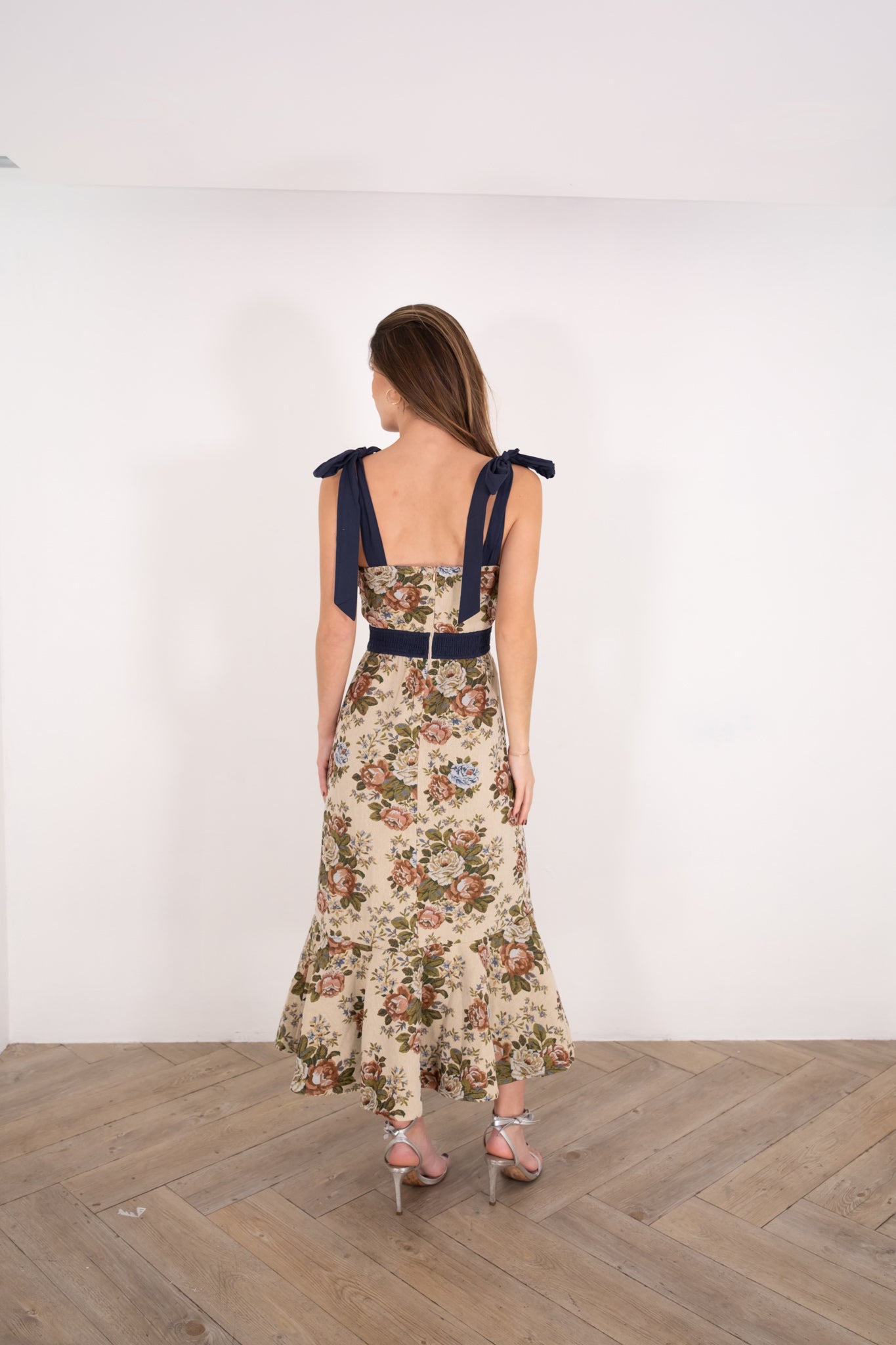 Tapestry Fabric Midi Dress