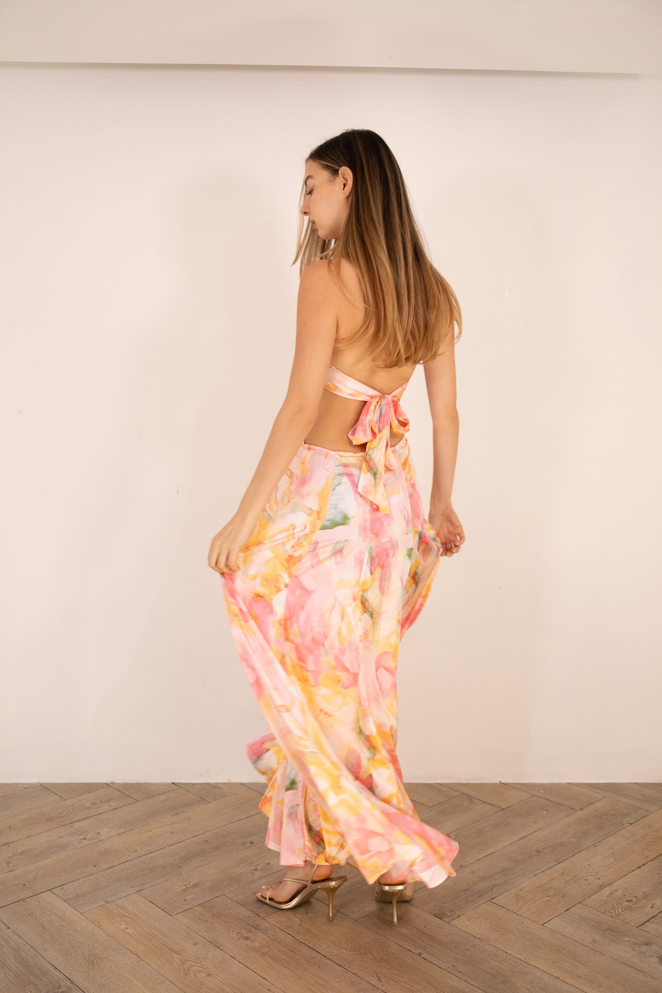Pastel Multi Halter Dress
