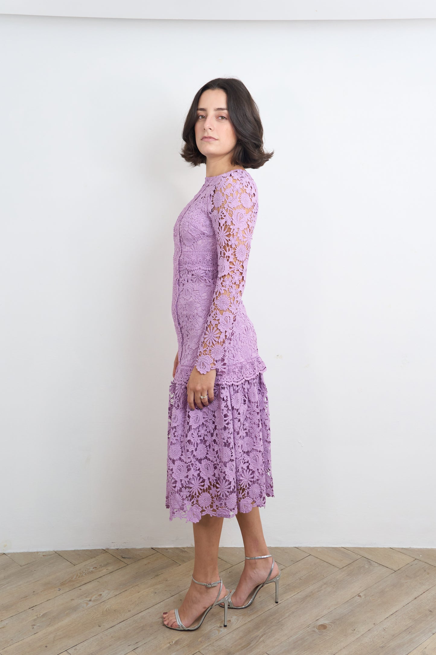 Lilac Embroidered Dress