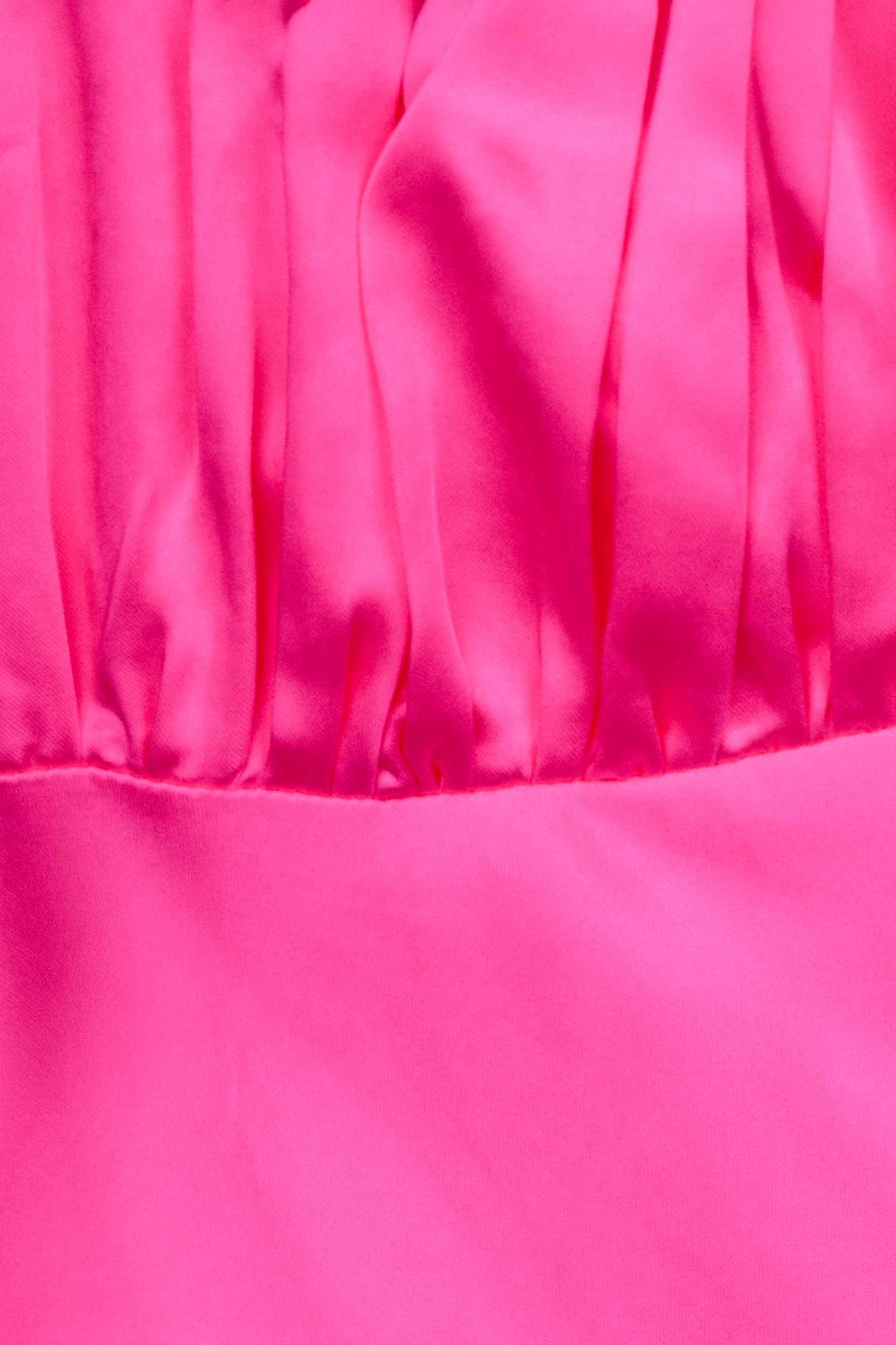 Fuchsia Twist Back Satin Midi Dress