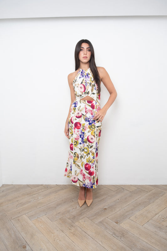 Tropical Midi Fruit Dress