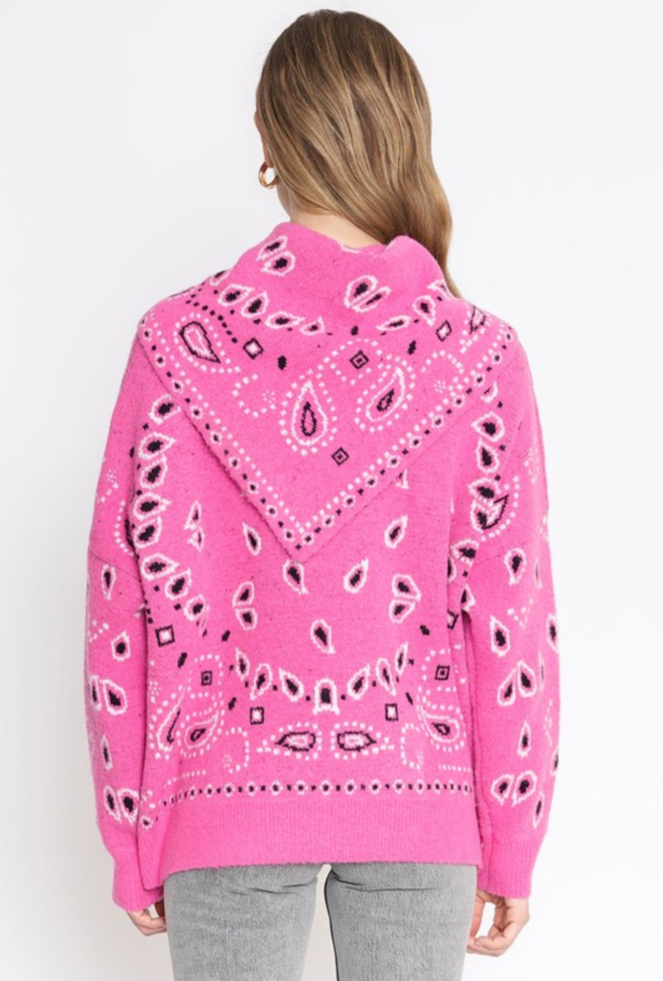 Bandana Pink Sweater