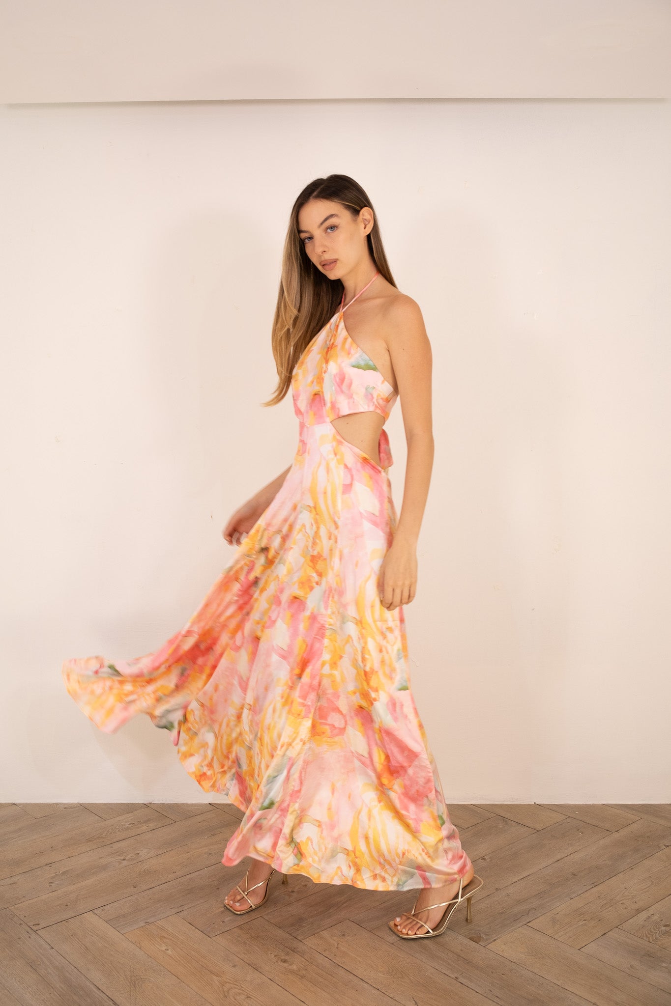 Pastel Multi Halter Dress