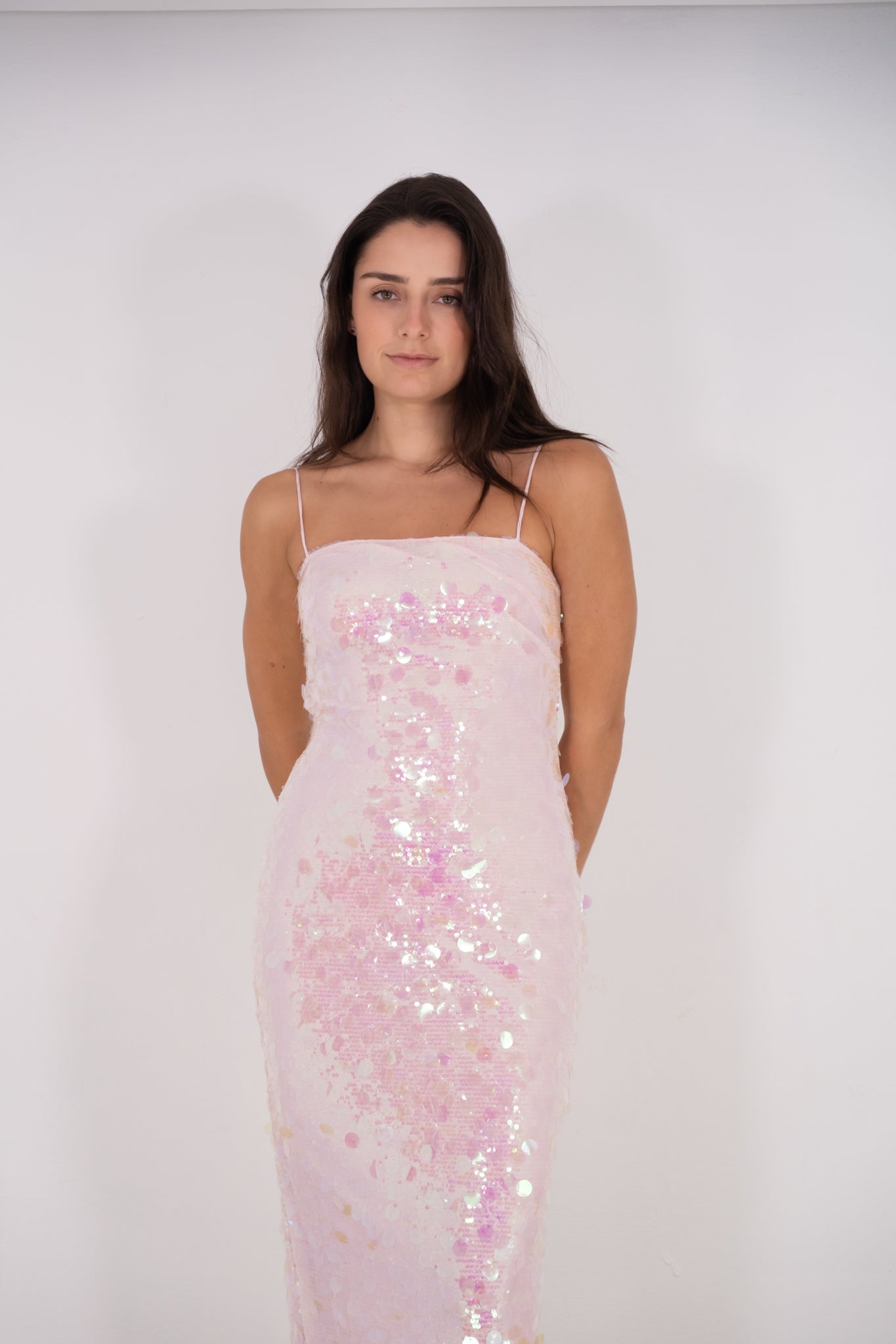 Pink Sequin Maxi Dress