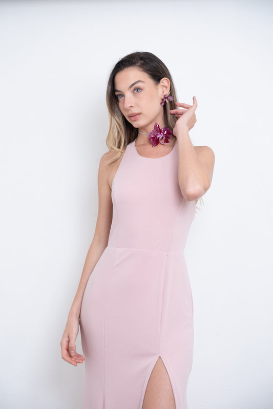 Pale Pink Halter Dress