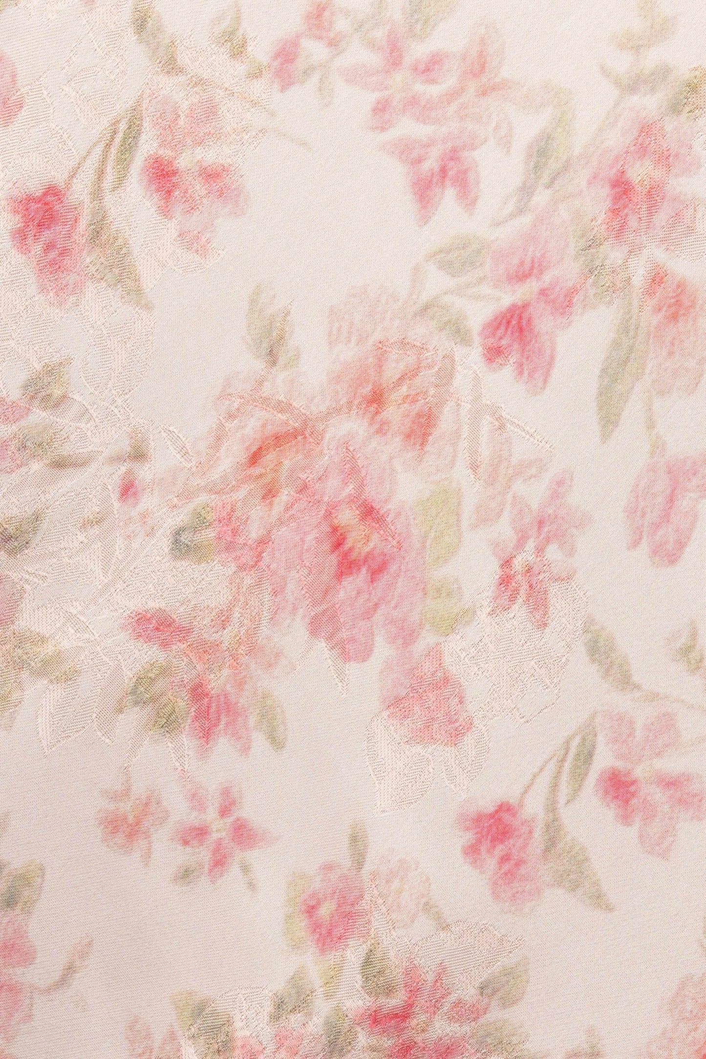 Vestido Largo Rosa Palo con Flor al Hombro