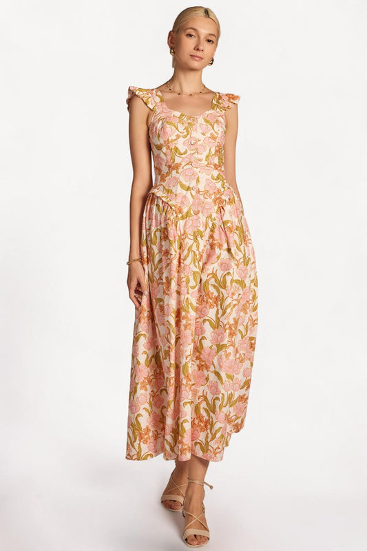 Floral Buttoned Dress