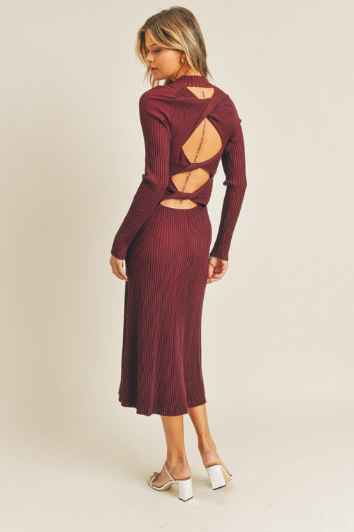 Wine Midi Dress