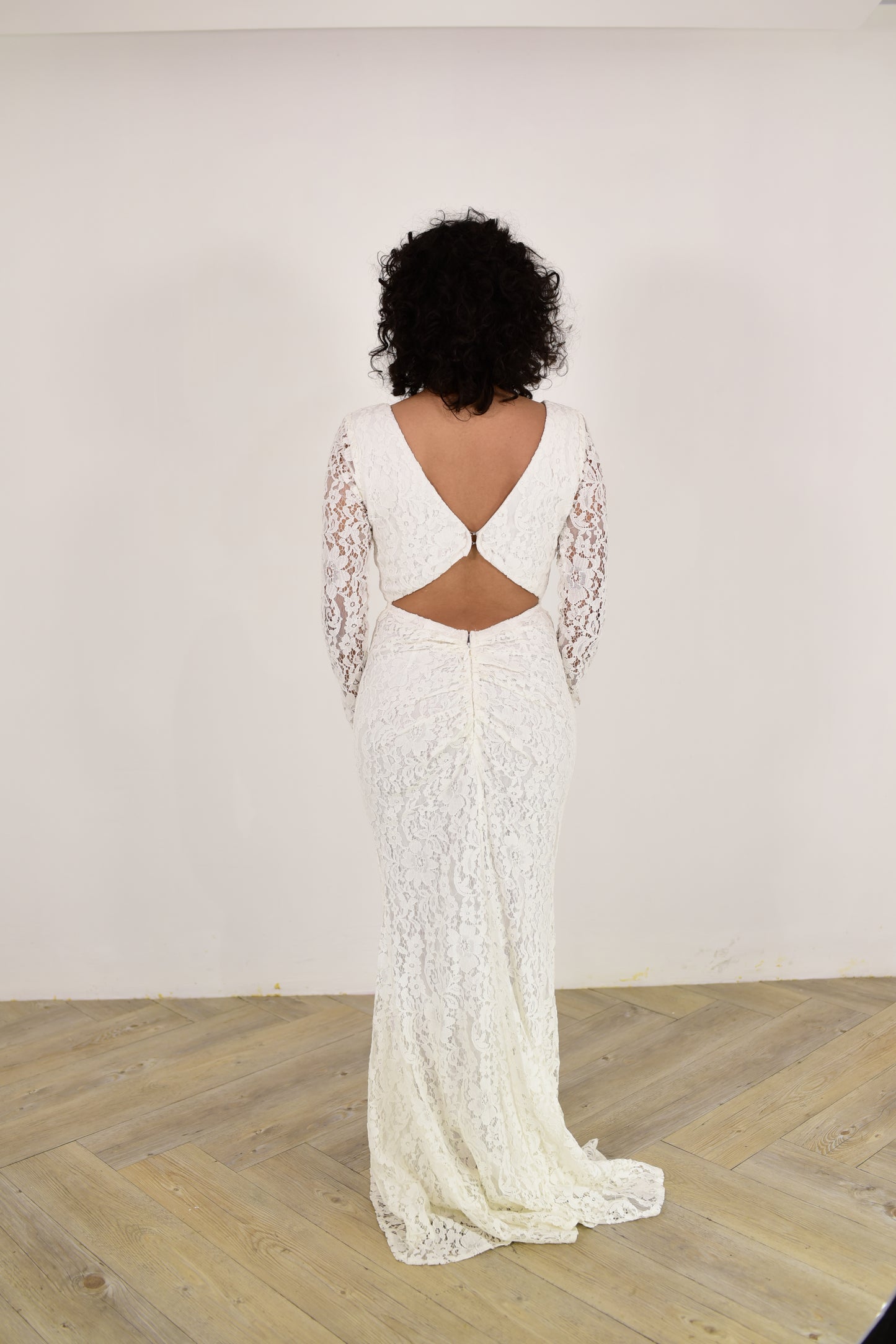 White Bridal Long Lace Dress