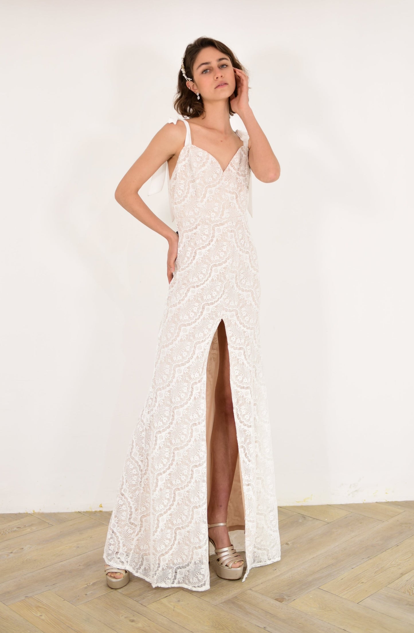 Ivory Embroidered Dress