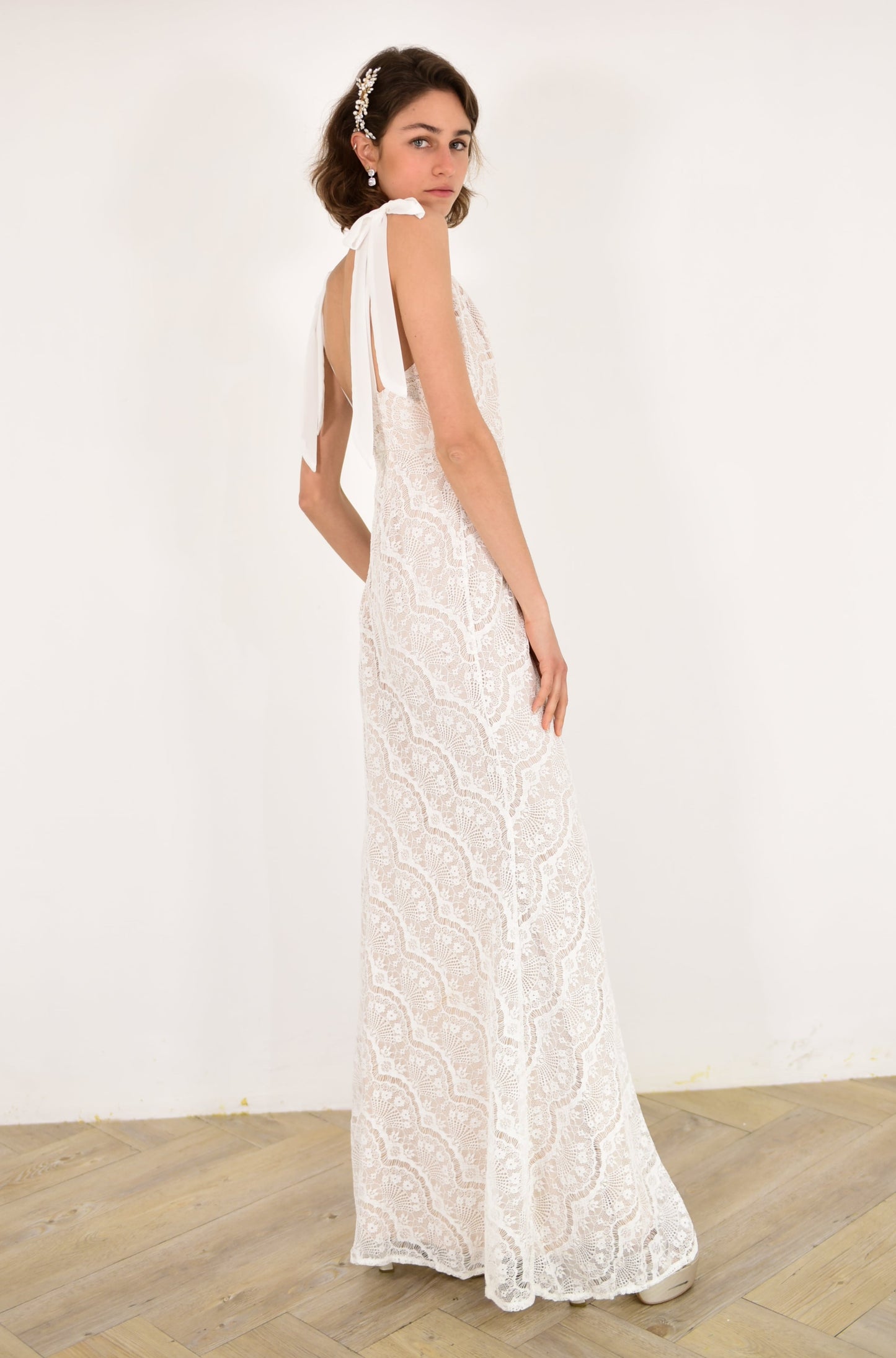 Ivory Embroidered Dress