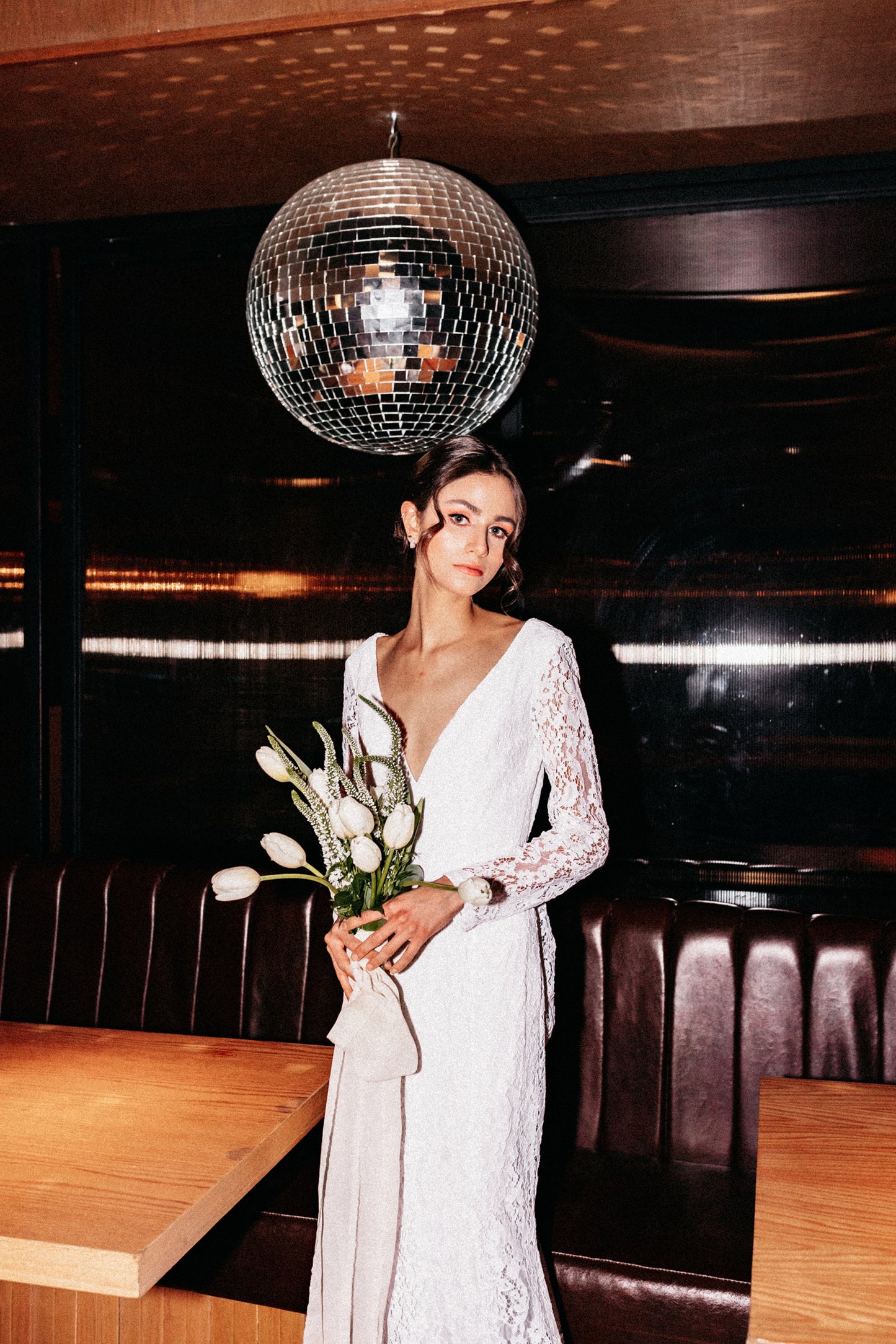 White Bridal Long Lace Dress