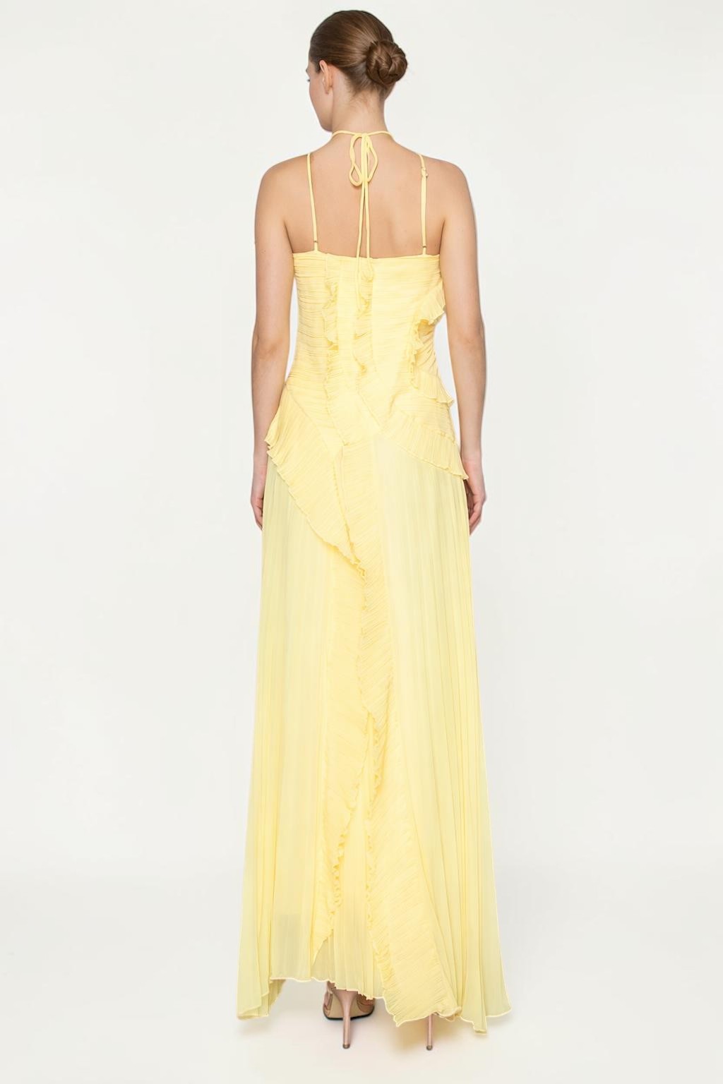 Halter Yellow Ruffle