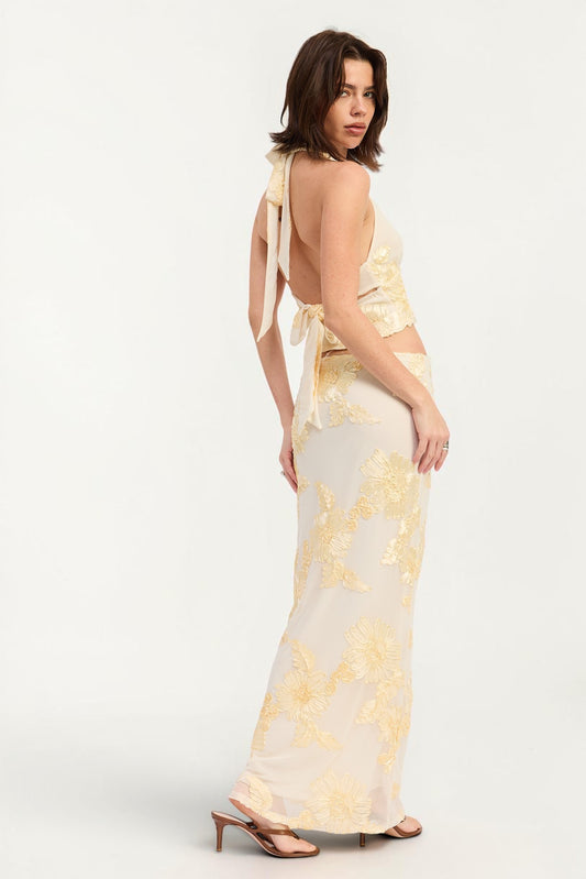 Ivory Halter Skirt Set