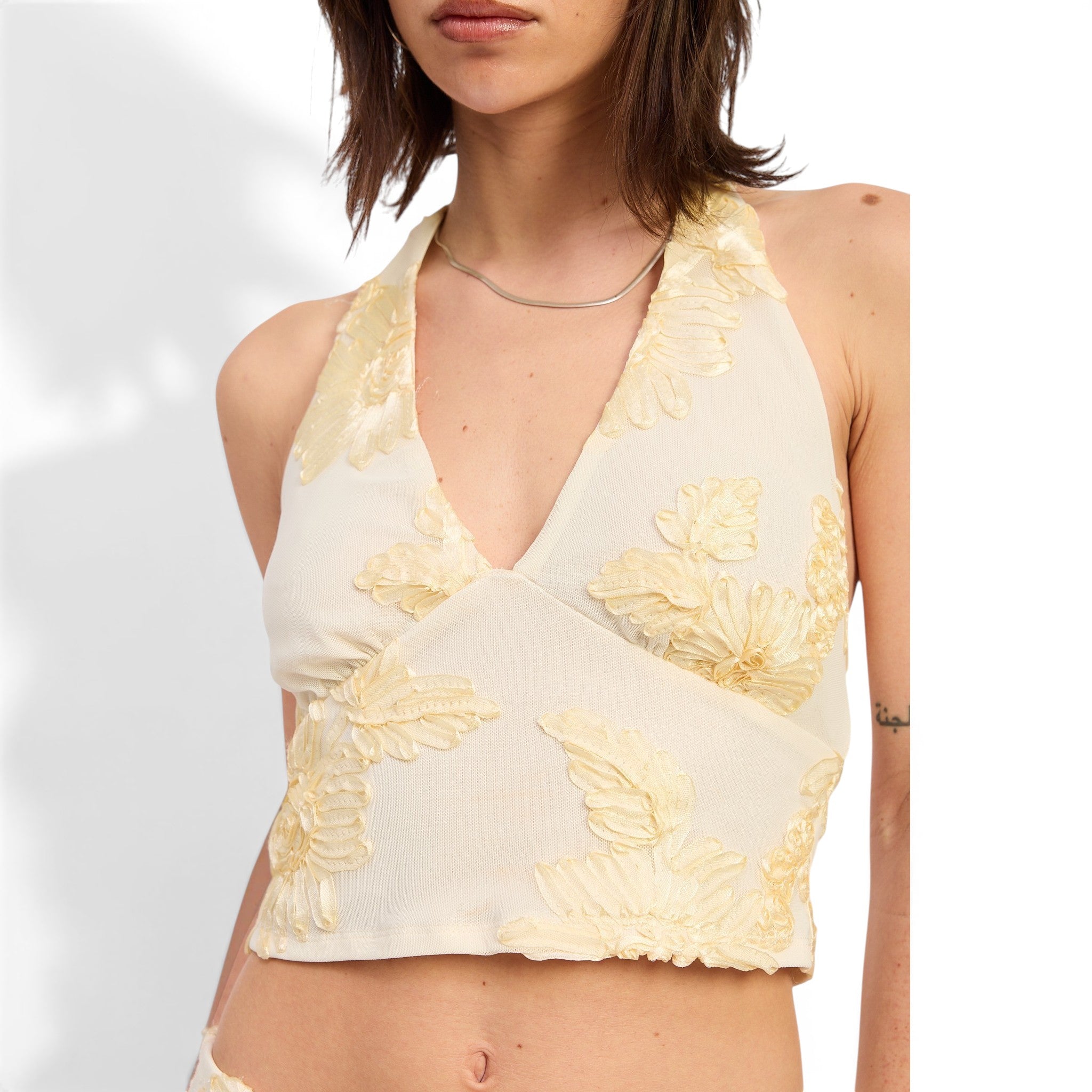 Conjunto Marfil con Halter