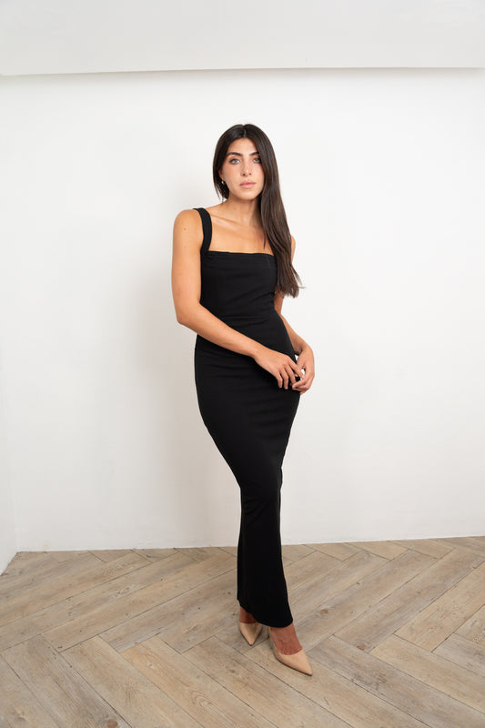 Black Pencil Maxi Dress