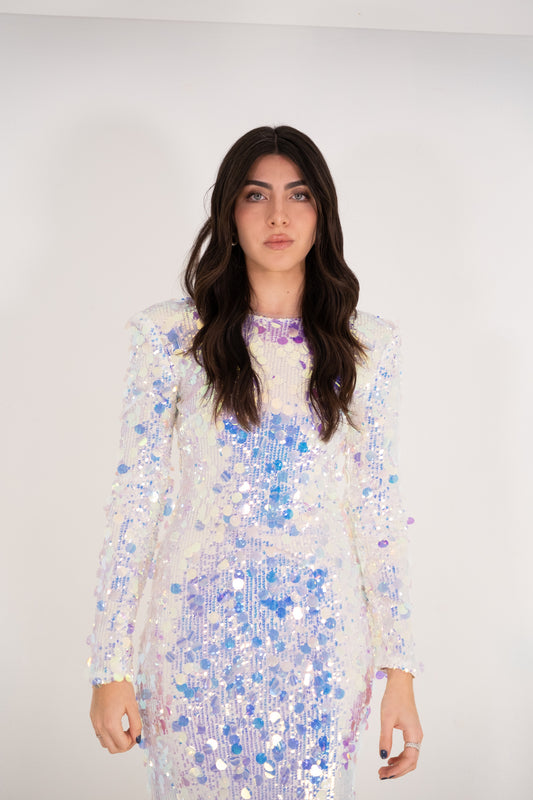 Multi Sequin Mermaid Dress