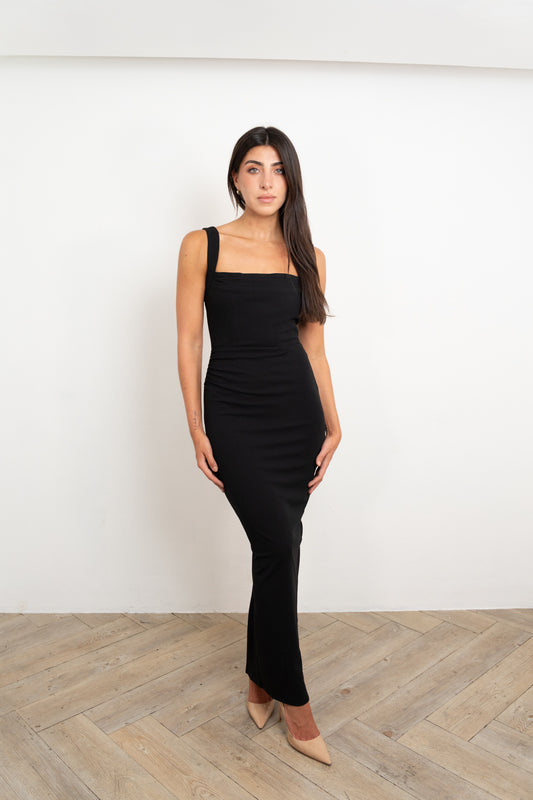Black Pencil Maxi Dress