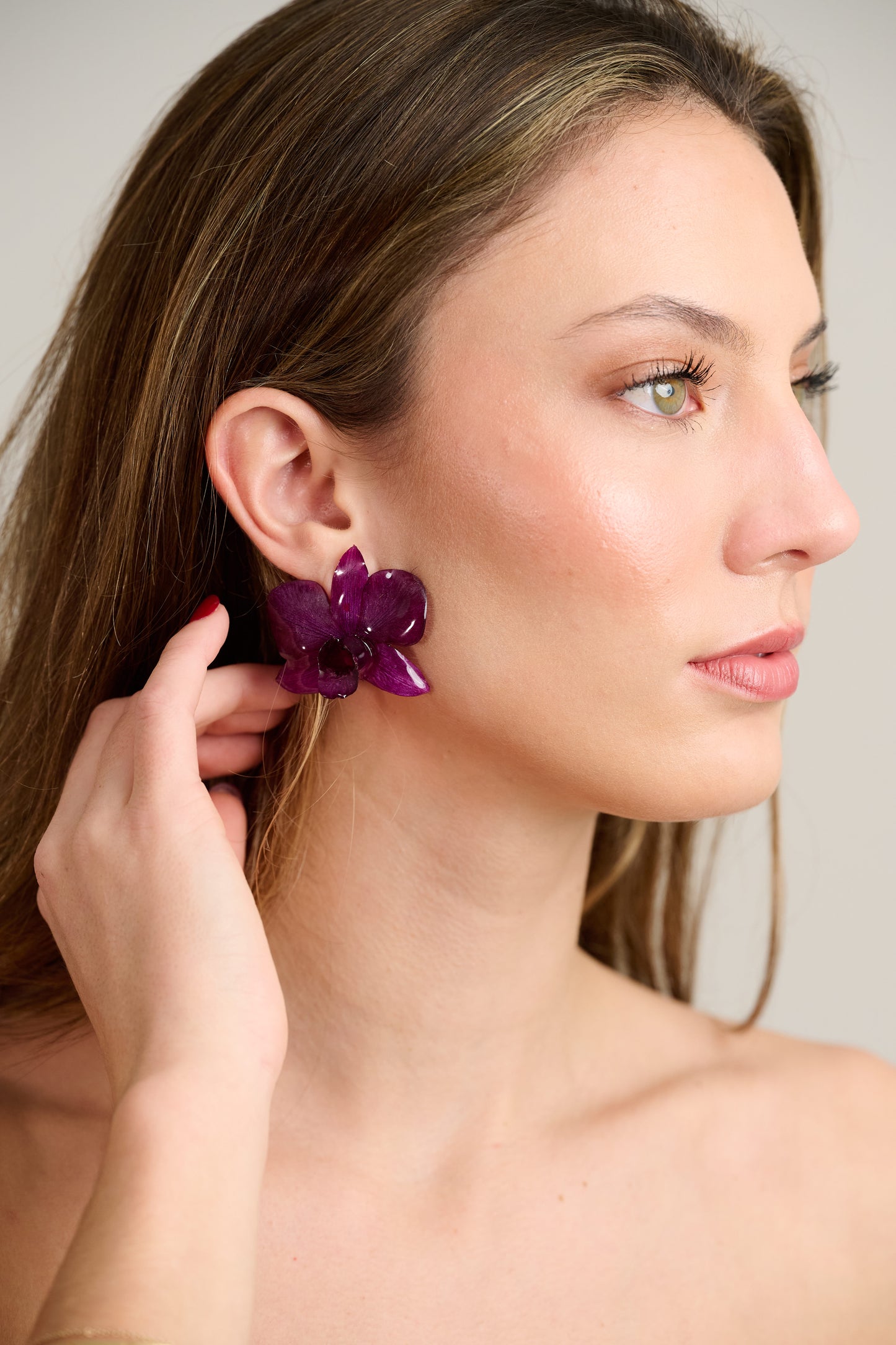 Aretes Orquidea Morada