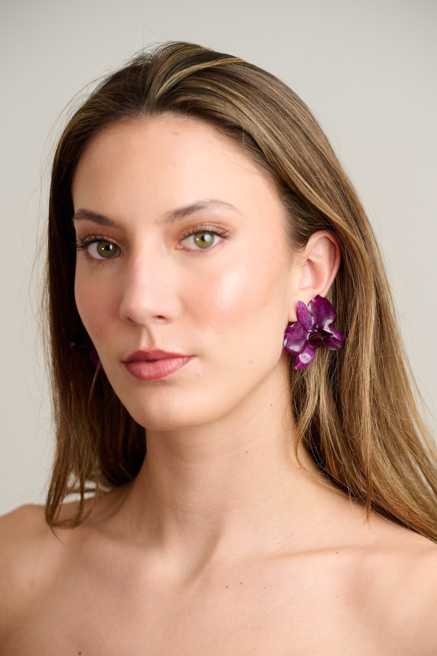 Aretes Orquidea Morada