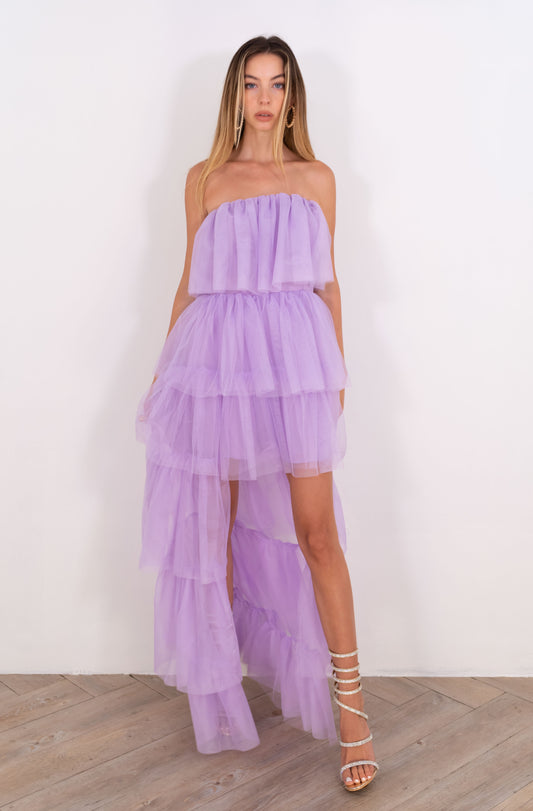 Lavender High Low Tulle Dress