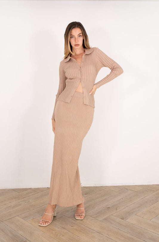 Taupe Sahara Knit Set