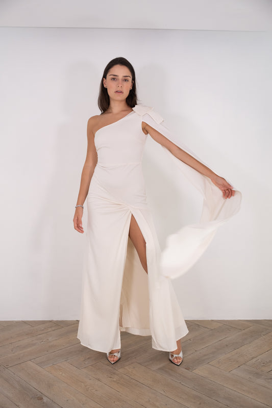 White Greek Maxi Dress