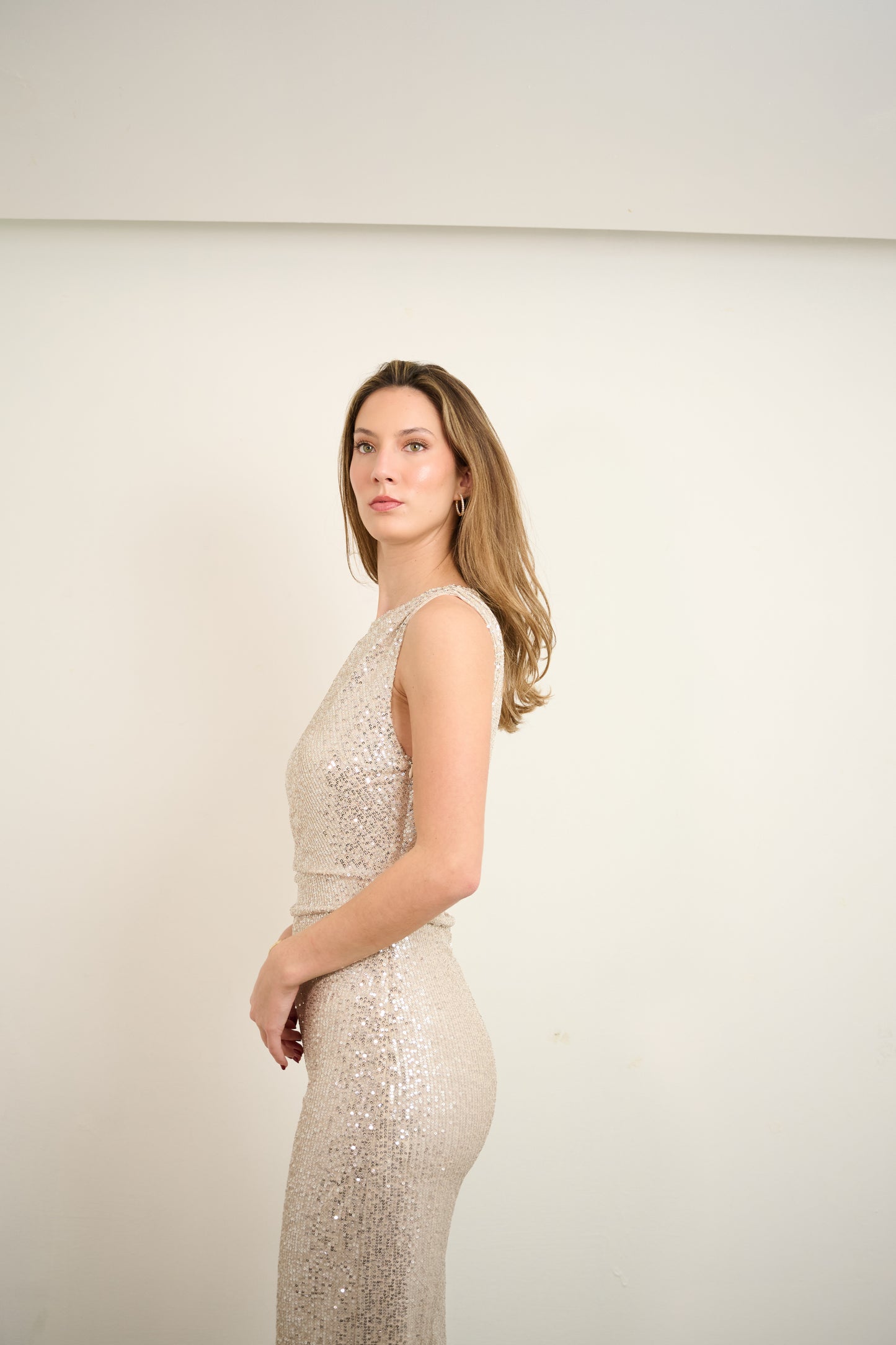 Champagne Sequin Jumpsuit