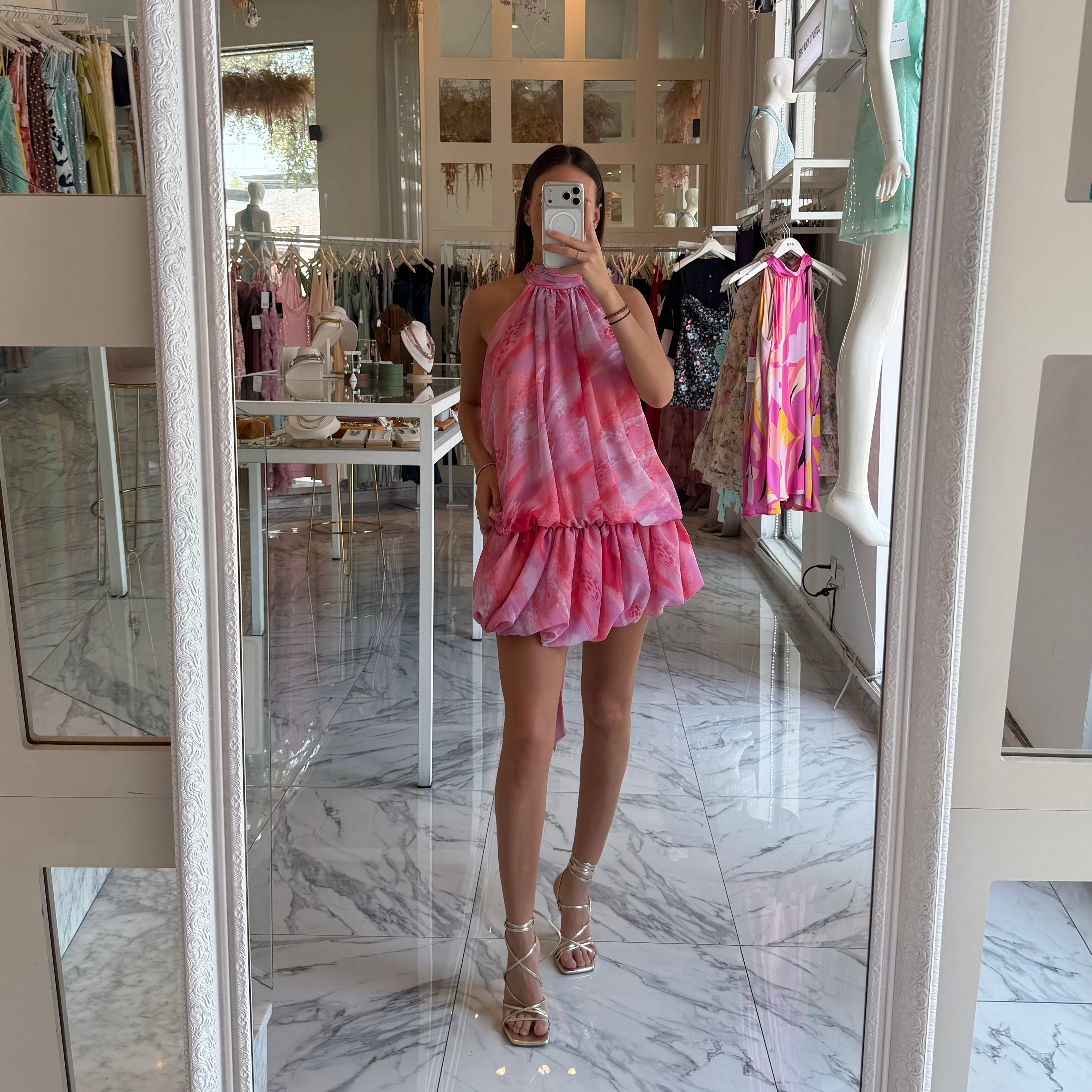 Vestido Dahlia Rosa Corto