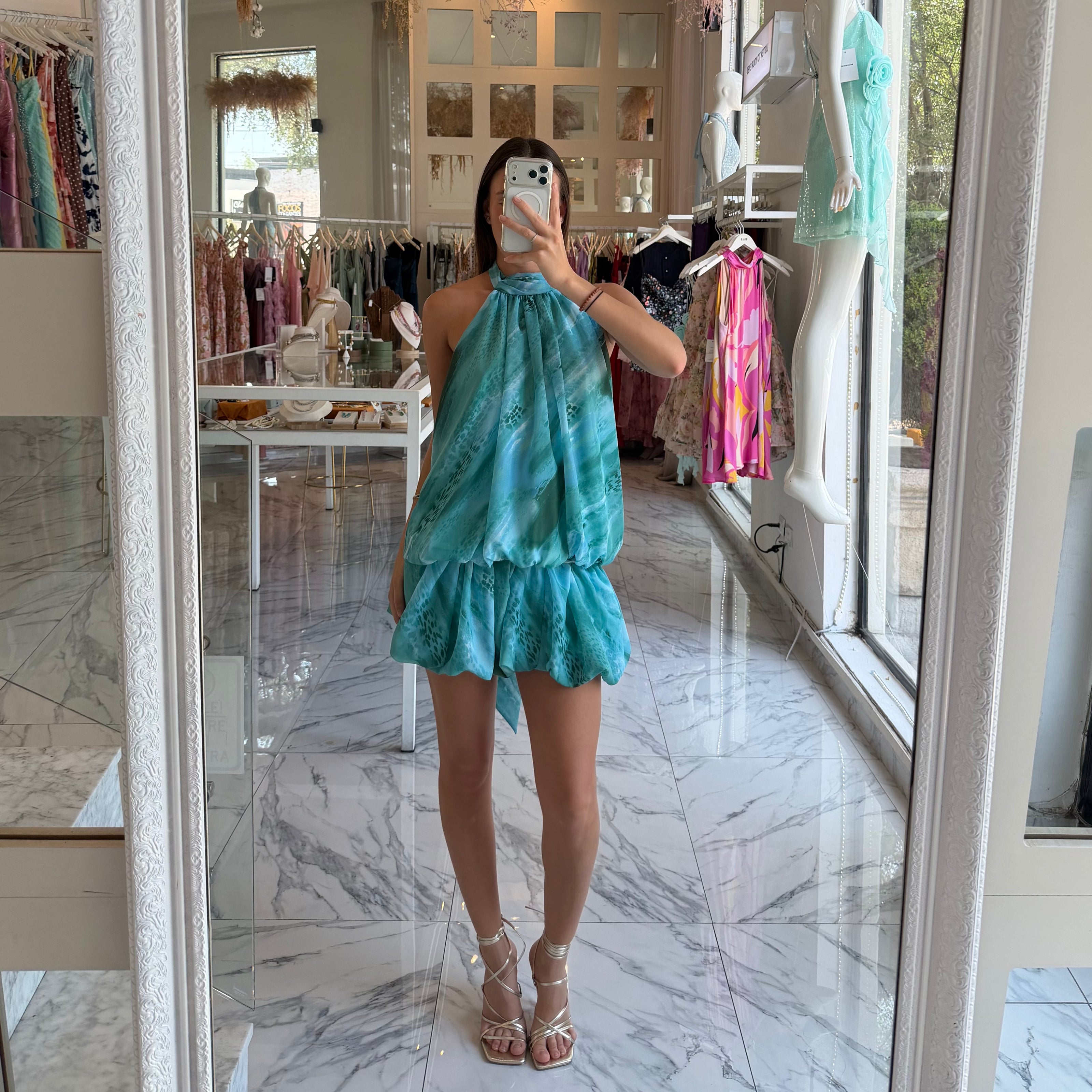 Vestido Dahlia Rosa Corto