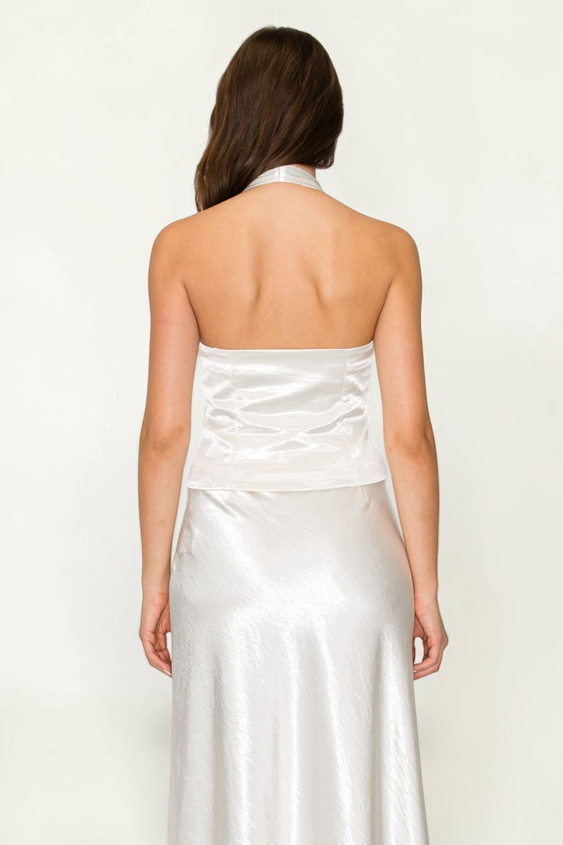 Cream Halter Set