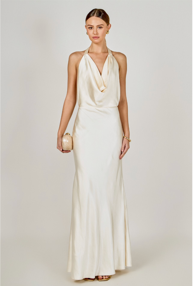 Champagne Satin Gown
