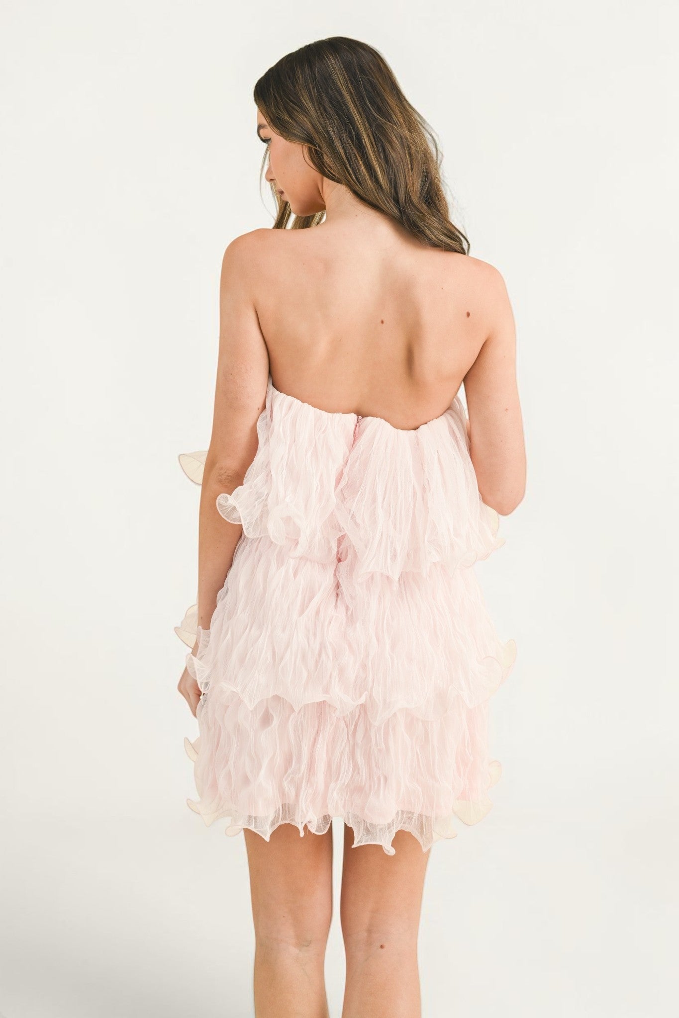 Vestido Corto Azul Cielo Strapless