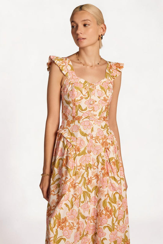 Floral Buttoned Dress