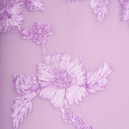 Detalle de la tela lila del vestido