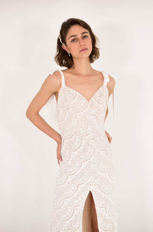 Ivory Embroidered Dress